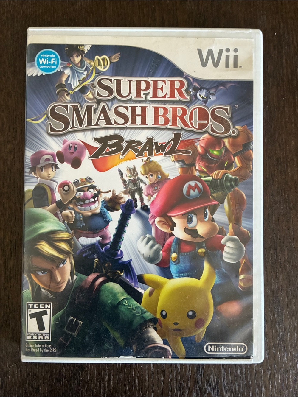 Nintendo Super Smash Bros. Brawl Cover - Red, Yellow, Blue, Green